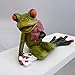 Produktbild Frosch Kartenspieler, hellgrün glänzend, Kunststein, ca. 13 cm, formano Gartendeko