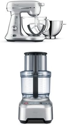 Sage The Bakery Boss, 4.7 L, 1200 W - Stainless Steel with the Kitchen Wizz Pro Food Processor, 3.7 L, 2000 W - Silver Bundle