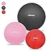 Produktbild Trideer 65cm Massage Gymnastikball & Ballschale( Aufblasbaren Ring) , Fitnessball, Birthing, Yoga, Swiss Ball Pezziball mit Anti-Rutsch Matte Oberfläche & Anti-Burst (2000lbs) Extra Dick Qualität, geeignet für Body Balance Train, Core Cross Train, Pilates, Yoga, Training, Physical Therapie, Schreibtisch-Büro, natürliche Geburts-Mutterschaft, für Damen Herren Frauen Manner (schwarz, rosa, rot vorhanden für Ihre Wahl & Pumpe Stöpsel Kit inbegriffen)