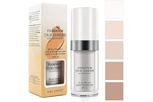 BIBONSE Colour Changing Foundation, Concealer Cover, Flawless Colour Changing Foundation, Conceals Wrinkles and Lines, Moisturising Liquid Make Up Cream for All Day, SPF15