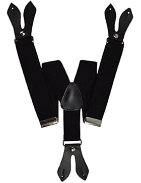 Hosenträger für Kinder 1-5 Jahre mit Knopfloch und Echt Lederriemen - 2.5cm