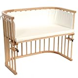 Babybay natur lackiert mit Nestchen und Matratze, weiß - 2