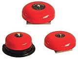 Disponibles en gris y rojo KPS 203100002 Timbres de Campana, 230 VAC Tensión, 90 dB Sonido, 54 IP, 152 mm Diámetro, 74 mm Altura, Rojo