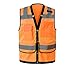 Produktbild SXY Leichte Weste Wasserdichte Warnschutzkleidung Multi-Tasche fluoreszierende gelbe Kleidung Weste Outdoor-Overall (Color : Orange, Größe : L)