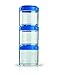 Produktbild BlenderBottle GoStak Container zum Aufbewahren von Protein| Eiweiß| Pulver| Vitaminen & mehr- 3Pak 100ml blau (3x100ml)