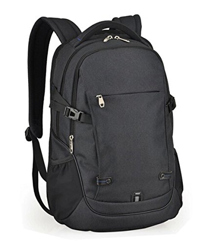 25 Liter Teenager-Alter Jungen Canvas Rucksack Fashion Rucksack Schultasche (schwarz)