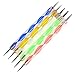 Set of 5 Multi Coloured Swirl Double Ended Nail Art Dotting/Marbleizing tools