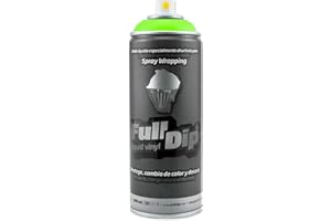 AutoFullCar Full Dip Spray Fluor 400 ml | Vinilo líquido Aerosol Pintura Coche Moto Bici Llanta (Verde Fluor)