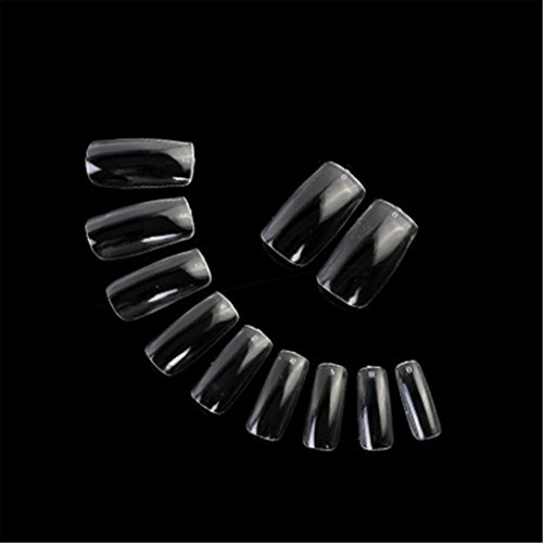 500 pcs Clear DIY French Acrylic Artificial UV Gel False Fake Nail Art Tips Makeup 10 Sizes