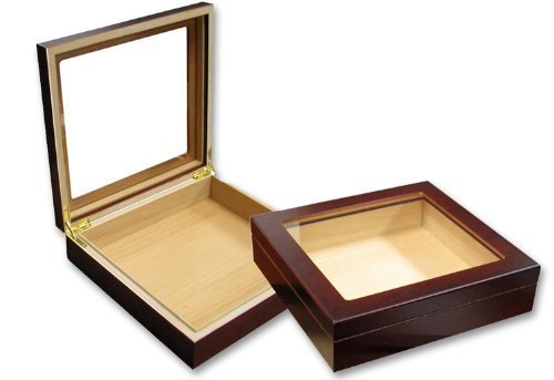 perfectSmoke Einsteiger Zigarren-Humidor Cherry Glasdeckel für 20 Zigarren, inklusiv Befeuchtungssystem