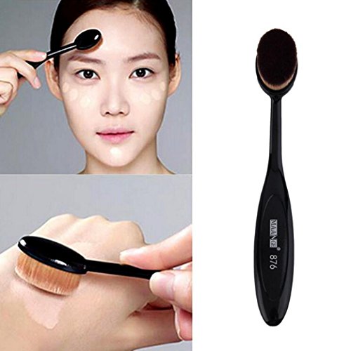 Voberry® High Toughness Makeup Face Powder Blusher Toothbrush Pro Cosmetic Curve Foundation Brush