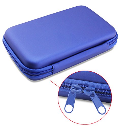 KEESIN 2.5 inch Festplatte Tasche tragen Tragetasche Multifunktions-Schutzhülle für WD Western Digital Elements External Mein Passport Externes Festplattengehäuse (Blau) - 5