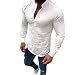 Produktbild 2018jyjm mit Kapuze Übergangsjacke Gefütterte Herren Daunenjacke Winterjacke Steppjacke gefüttert mit Kapuze Männer Leinen Langarm V-Ausschnitt Button Up Shirts Männlich Casual Business Fit Bluse