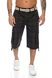 perfekte Passform Herren Shorts Dehnbund Bermuda Kurze Hose Stretch Verschiedene Farben ID230, Größe:XL;Farbe:Grau