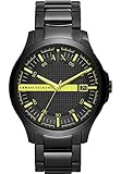 Armani Exchange Herren-Armbanduhr Analog Quarz One Size, schwarz, schwarz