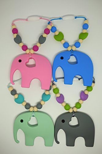 Elephant Teether with Pacifier Clip or Baby Carrier Clip
