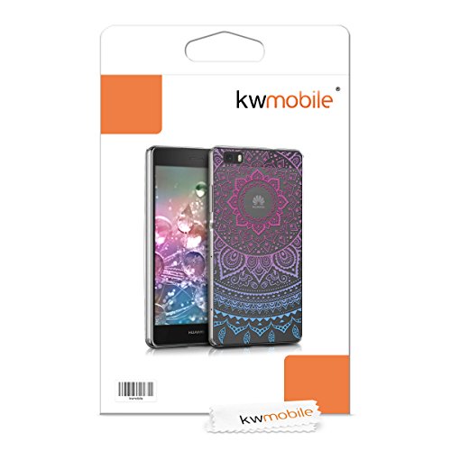 kwmobile Funda para Huawei P8 Lite  2015  - Carcasa de  TPU  para m  vil y dise  o de Sol hind   en  Azul Rosa Fucsia Transparente 