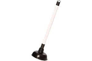 LAXIS Large Plunger for Bathroom Sink, & Drain Clogs - 150mm (6 inch) Cup and 400mm (16 inch) Plastic Handle with Black Cup Sink Plunger, Drain Unblocker for Home, Bath, Toilet, Kitchen and Shower
