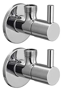 JAGGER LAYSAN TURBO Brass Angle for Bathroom Angle Valve for Bathroom Angle Wall for Bathroom Angle for wash Basin Brass Angle Valve for wash Basin with Free Flange Set of (2)