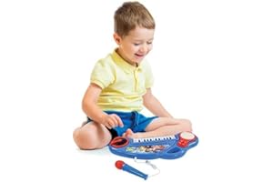 Lexibook, La Pat' Patrouille, Piano électronique pour Enfants avec Effets Lumineux, Microphone, Batterie, Haut-Parleur intégré, mélodies de démonstration, Lecteur DJ, Bleu/Rouge, K704PA