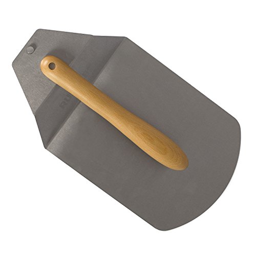 Rustler Pizzastein mit Gestell – rund – 38cm + Pizzaschieber (Edelstahl/Holz) - 9