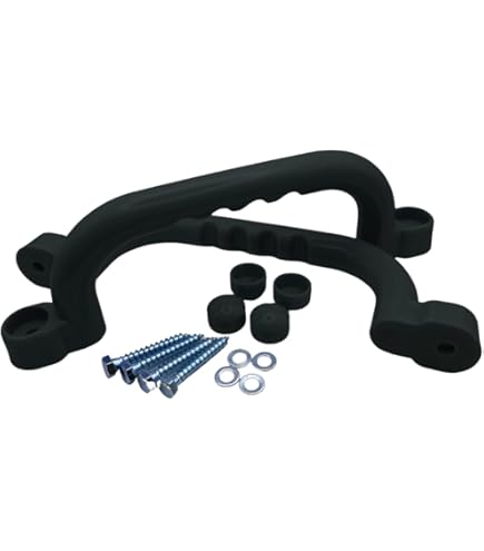 SELEWARE Lot De 2 Poignées De Jeu En Plastique - Accessoires De Sécurité Pour Extérieur - Jouet Pour Maison De Jeux Et Balançoire