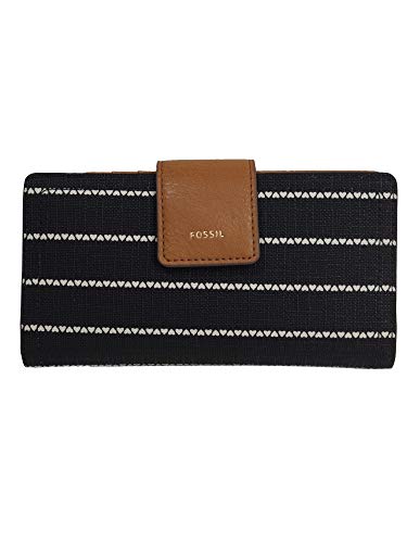 Preisvergleich Produktbild Fossil Damen Geldbörse Portemonnaies RFID Logan Tab Schwarz SL7827-005