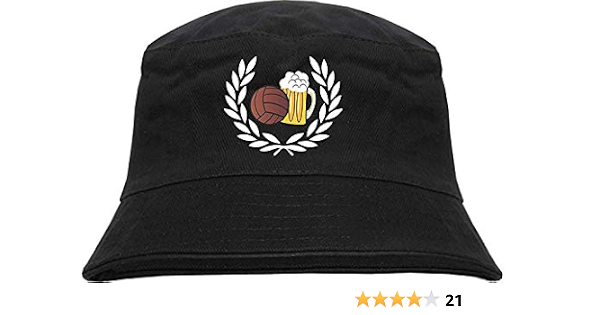 HB_Druck, cappello da pescatore, con ricamo a forma di corona di alloro  Nero Large/X-Large : Amazon.it: Abbigliamento