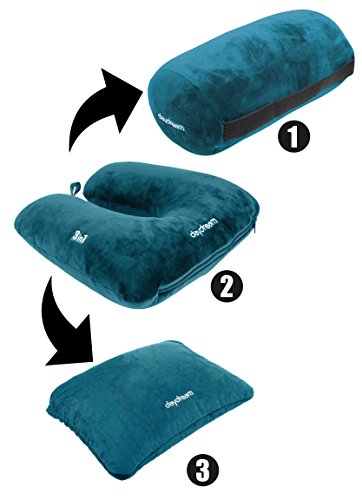 daydream: patentiertes 3-in-1 Nackenkissen mit Mikroperlen, petrol (N-5506) - 4