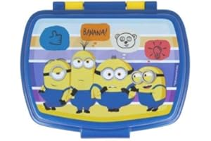 ILS I LOVE SHOPPING Fiambrera térmica para aperitivos, caja de sándwich para niños (Minions II)