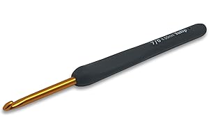 Frida's Wollhaus Tulip Etimo Häkelnadel mit Softgrip Gold Schwarz glatte Hakenspitze 14 Größen (schwarz gold, 4,0)