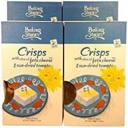 Greek traditional Rusks from Crete with Extra Virgin Olive Oil, Feta cheese PDO and Sundried Tomato, Net Weight 400g Carton Boxes.