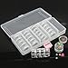 Produktbild Nailart Döschen - Durchsichtiger Perlen Organizer mit 25 Stück (2cm) klein Entfernbaren Topfartigen Kunststoff sortier Behälter zur Aufbewahrung von Make-up, Schmuck und Pillen