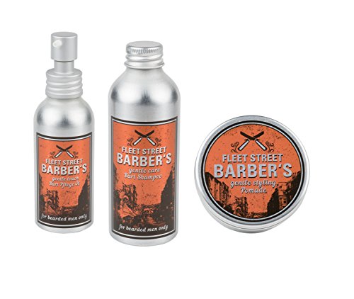 Fleet Street Barber's BART SET -Shampoo, Pomade, Öl-