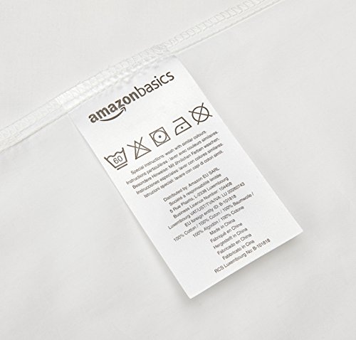 AmazonBasics – Hypoallergener Kissenbezug, Weiß, 80 x 80 cm, 2er Pack - 4