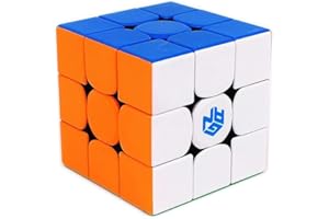 XMDCuber GAN 356 RS Speed Cube 3x3 Stickerless - Cube de Vitesse Professionnel 56 mm - Édition Standard - Idéal pour Débutants et Experts - GAN356 RS Puzzle Cube Classique sans Autocollants