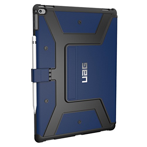 Urban Armor Gear Metropolis Schutzhülle nach US-Militärstandard für Apple 12,9″ iPad Pro – blau (Silbernes Logo) [Smart Keyboard kompatibel | Verstärkte Ecken | Wake/Sleep | Sturzfest | Antistatisch Standfunktion] – IPDPRO12.9-E-CB - 3