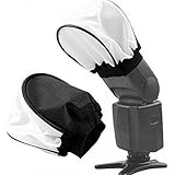 Coku Universal Soft Box Mini Bounce Diffuser Cap for on/Off Camera Flash Gun Speedlite Diffuser Compatiable with All Type of 