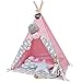 Produktbild Lvbeis Tipi Kids Zelt Aus Holz Indianerzelt Baumwolle Canvas FüR Indoor Oder Outdoor Spielzelt