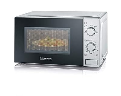 SEVERIN Four à Micro-Ondes, Plateau Tournant Inclus (Ø 24,5cm), 700W, MW 7895, Inox/Noir