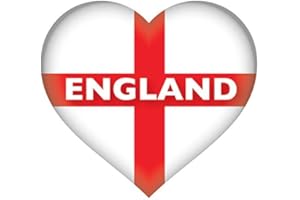 LANDING DESIGNS Pack of 2 English Heart St George Flag, car, Van Decal Sticker 100mm by 100mm Each