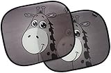 EZ-Bugz Car sun shades, 2x premium giraffe design auto side window sunshade, shade & protect your baby, infant & child with these driving accessories
