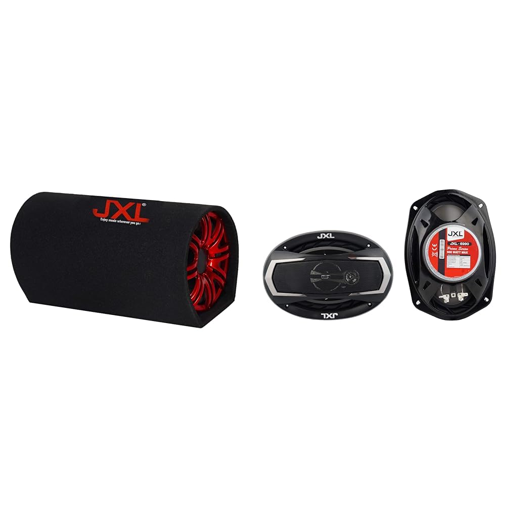 JXL 1063 10 Inch Active Bass Tube Subwoofer with Inbuilt Amplifier 5400W (Black)