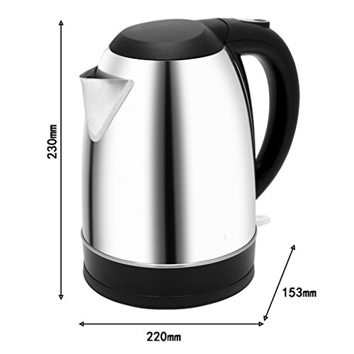 electric kettle XXGI 304 Food Grade Stainless Steel Automatic Power Off 1.7 Liters (220*153*230Mm)