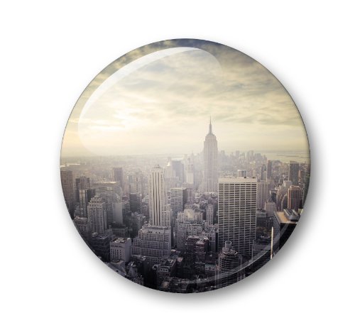 New York Manhattan – 6 große Kühlschrankmagnete Ø 5 cm [ 04 ] - 5
