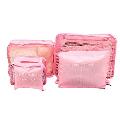 Preisvergleich Produktbild VORCOOL 6 Stücke Wasserdichte Reise Aufbewahrungsbeutel Kleidung Verpackung Cube Luggage Organizer Pouch