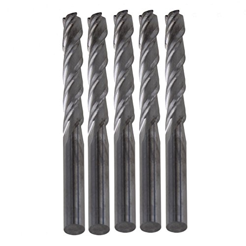 BQLZR Drei Fl?te Spiral Schneider 3.175x22mm CNC Fr?ser Holz Acryl Bohrer 5pcs - 2
