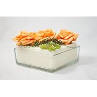 viereckige Tischdeko in orange/w