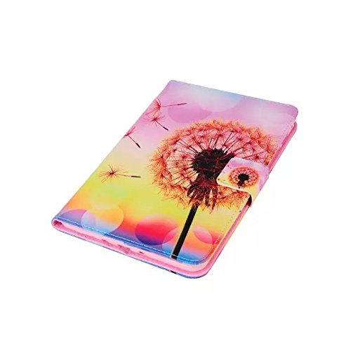 Galaxy Tab A 9.7 SM-T550 Hülle, Deenor Dandelion Series PU Leather Cover Stand Flip Schutzhülle für Samsung Galaxy Tab A 9.7 SM-T550. (Pink dandelion) - 2