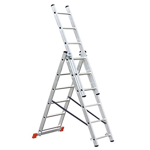 Aluminium-Vielzweck-Leiter, 3 x 6 Sprossen, Arbeitshöhe bis 5100 mm
